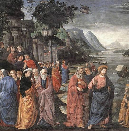 GHIRLANDAIO, Domenico Calling of the First Apostles Norge oil painting art
